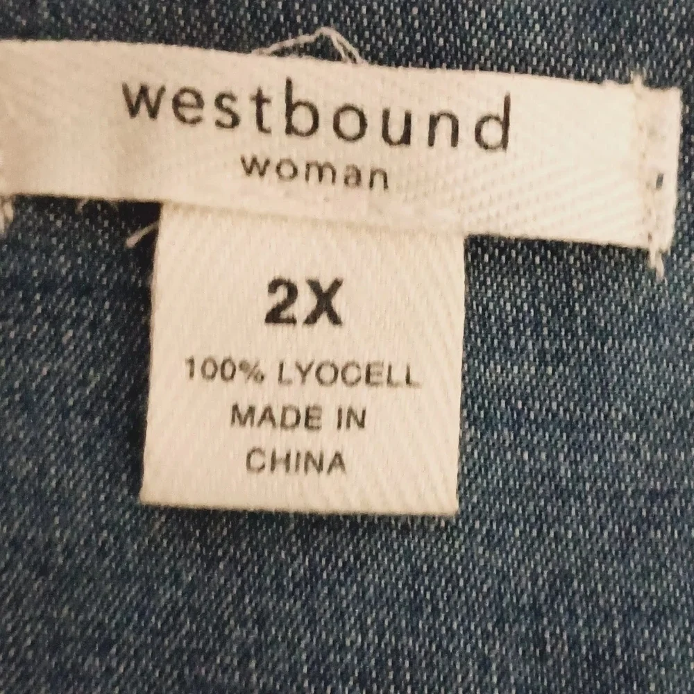 Westbound long-sleeved button-down relaxed fit top Size 2X